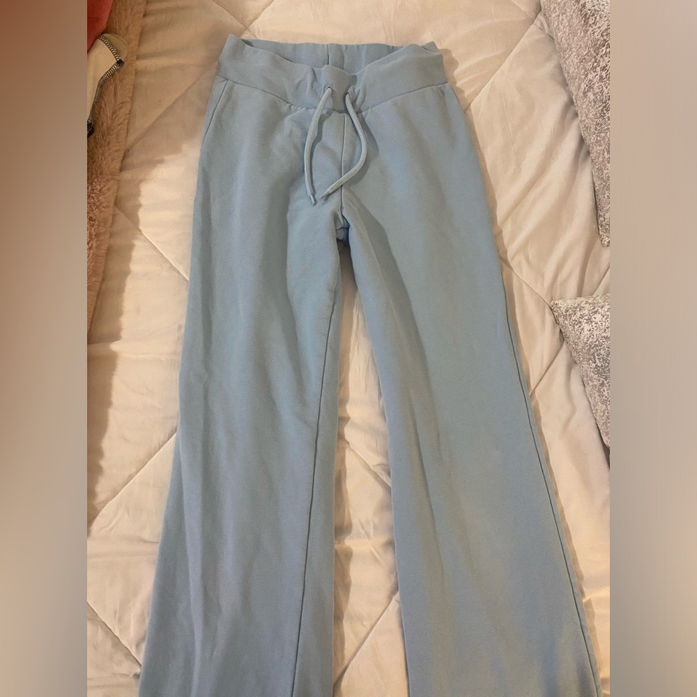 Blue flared sweatpants
